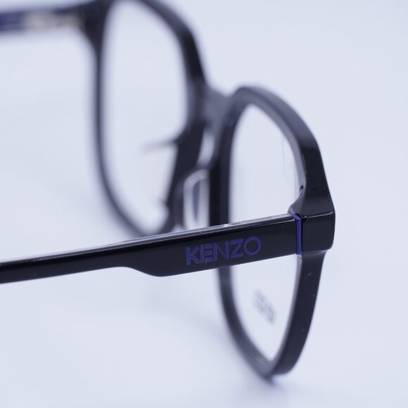 Kenzo KZ50102F 001 Eyeglasses Shiny Black 53mm Square Frame - Picture 4 of 8